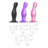 Dildo Plug Curvy Color Metallic Purple